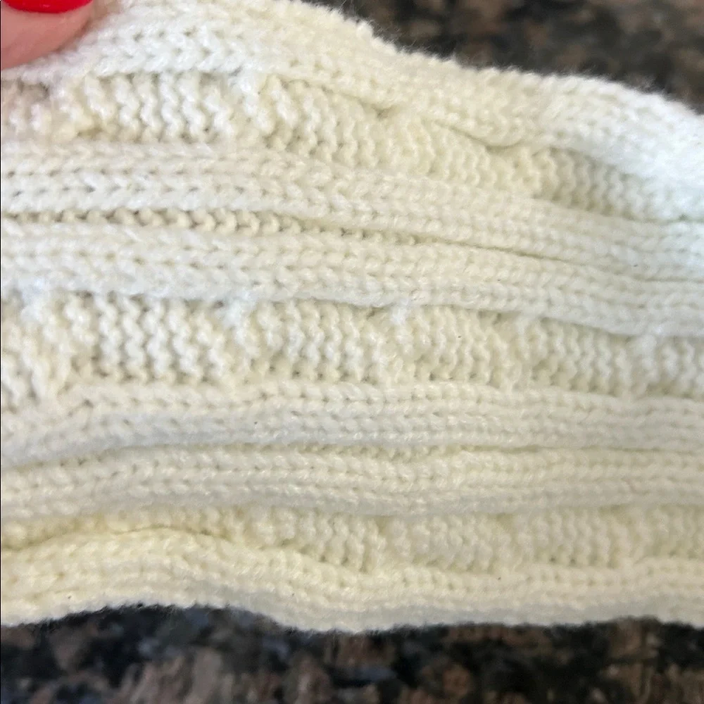 CELEBRATE IT IVORT CABLE KNIT RIBBON 3.5x6FT LOT OF 2 NWT